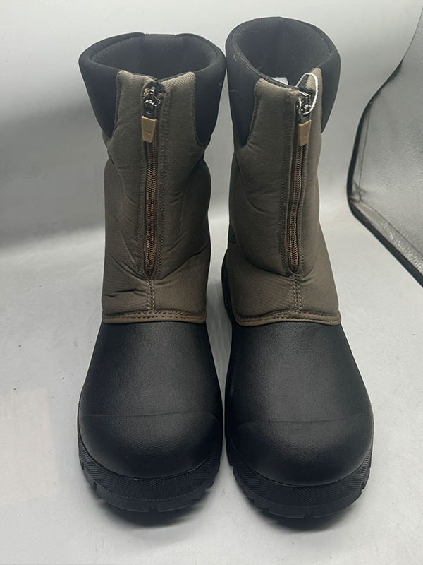 Men's Insulated Wool Snow Boots | Sheepskin Cold Weather Work Boots Mid-Calf