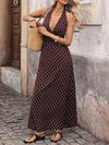 Solene Halter Neck Polka Dot Maxi Dress — product view 2