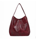 Women's Soft PU Leather Bucket Bag – Stylish Shoulder & Tote Handbag