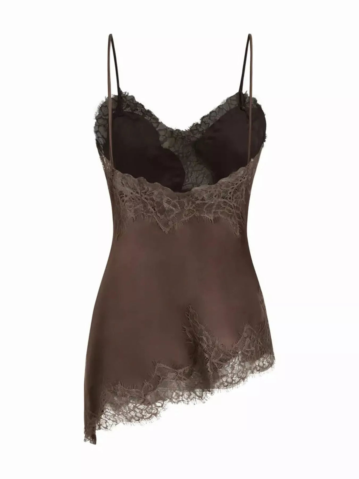 Women's Asymmetric Lace-Trim Satin Camisole — photo 7