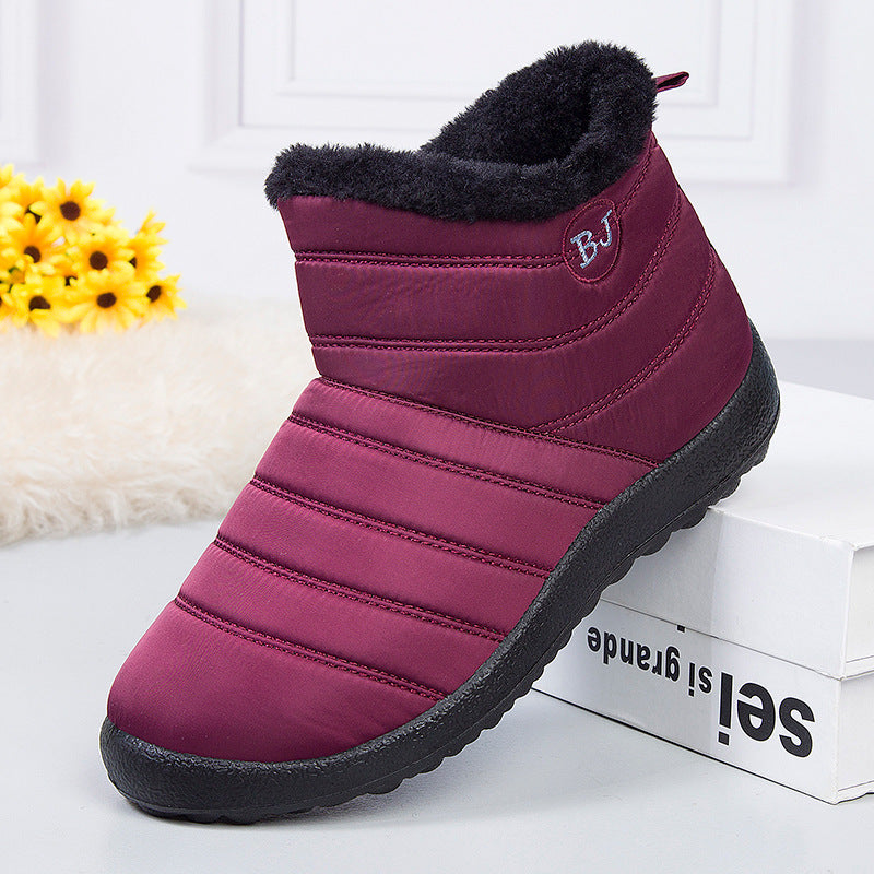 Women's Waterproof Mid-Calf Snow Boots | Wool-Lined Zip Winter Boots