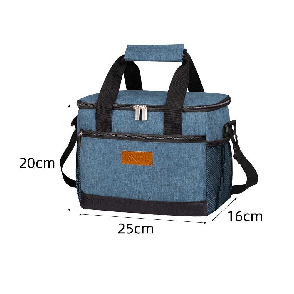 Insulated Tote Bag - Foldable Oxford Fabric Cooler Lunch Bag for Women