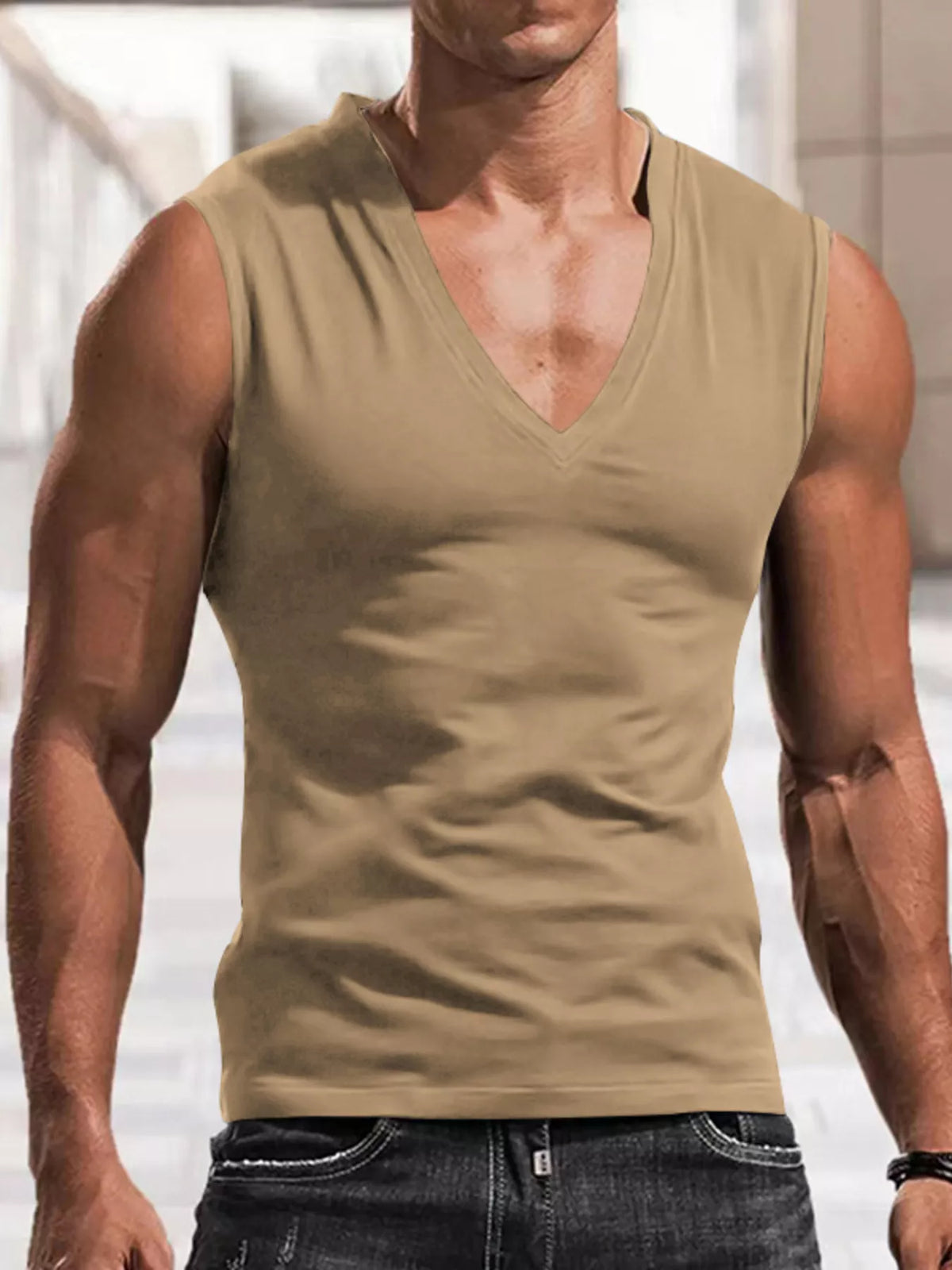Men’s Lightweight V-Neck Tank Top