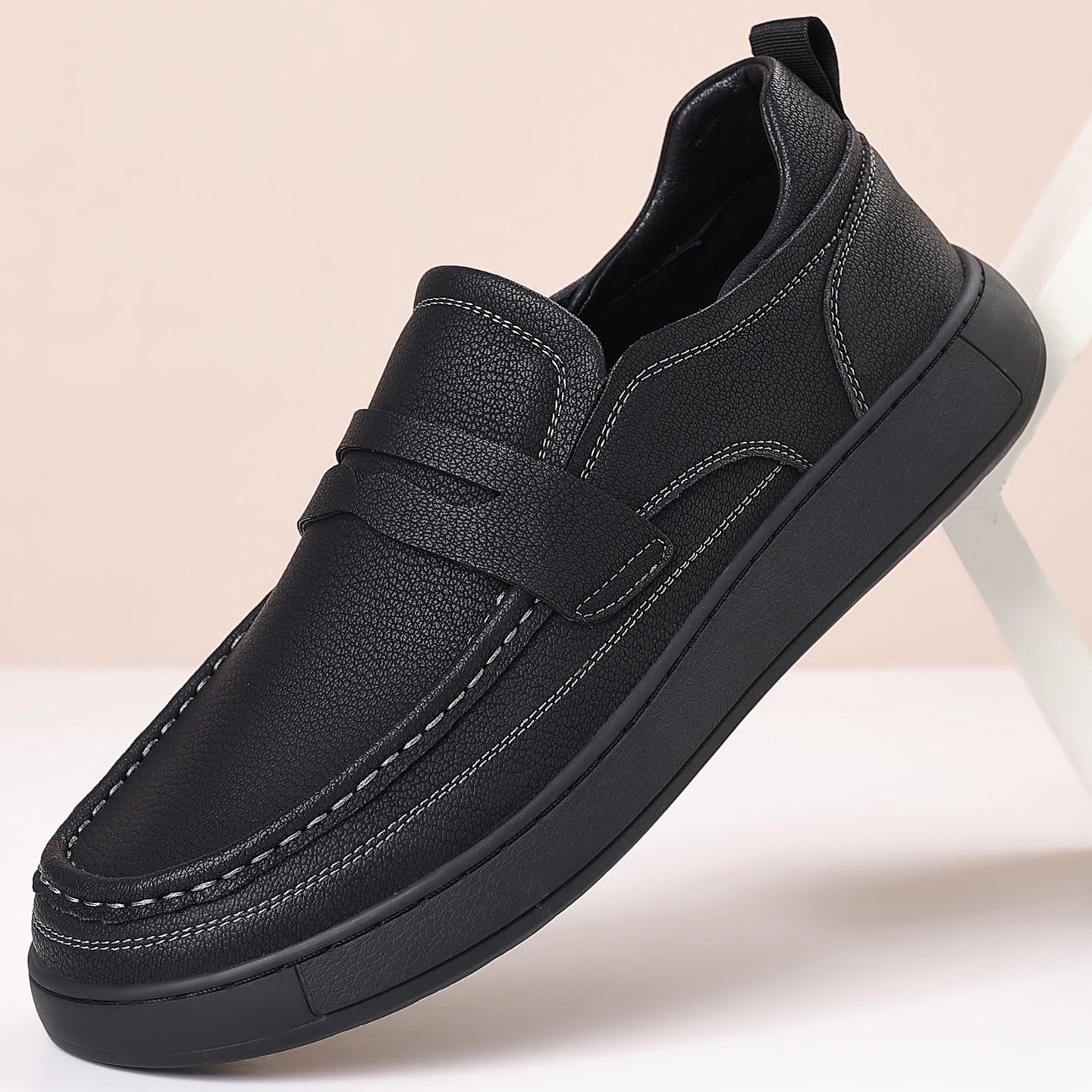 Men's Casual Slip-On Leather Shoes