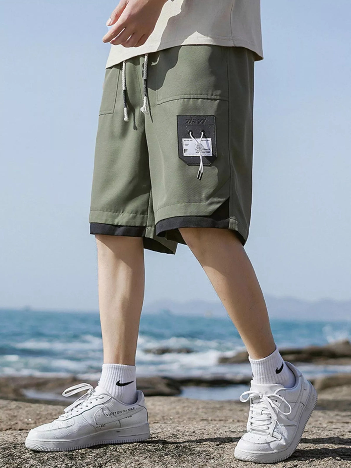Men's Drawstring Cargo Shorts
