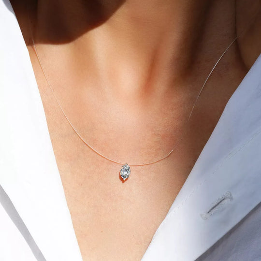 Another view: 925 Sterling Silver Pendant Necklace
