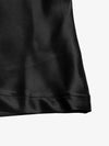 Black high-waist stretch midi skirt with split