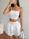 Sabine Smocked Crop Top & Ruffle Mini Skirt Set — product view 2