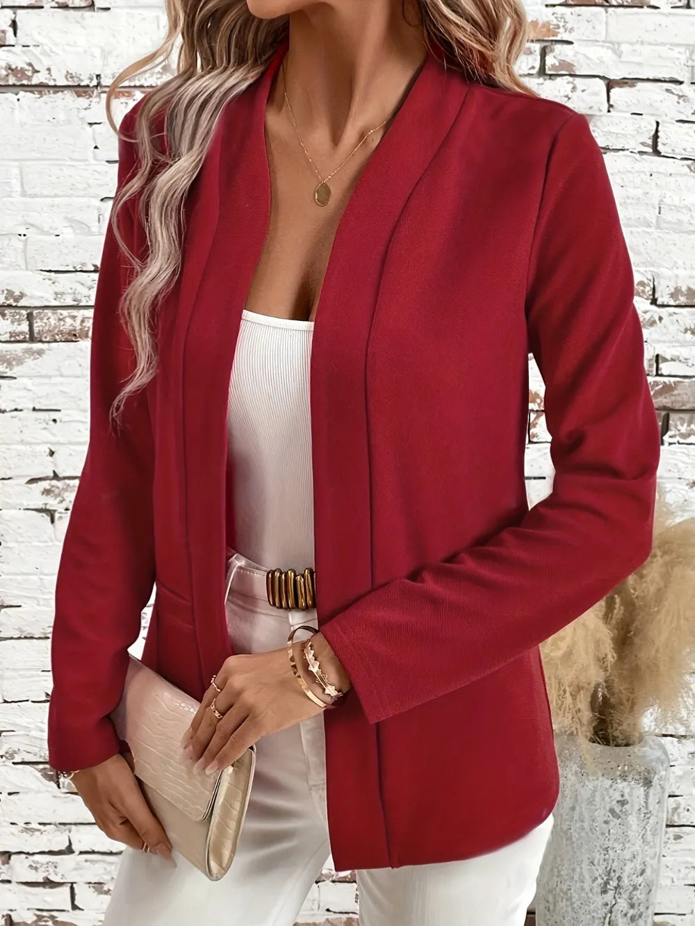 Open-Front Long-Sleeve Cardigan