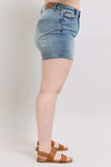 Judy Blue Addison High-Rise Star Seam Detail Denim Shorts — product view 16