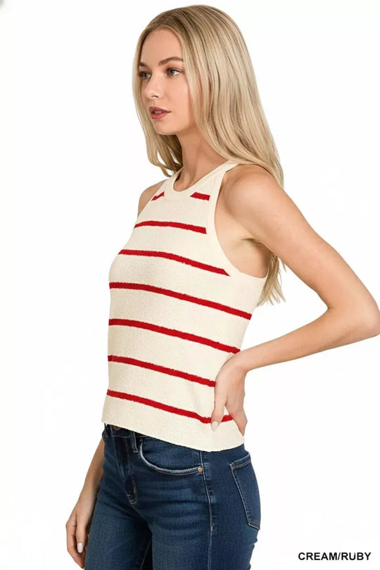 Another view: Stripe Sweater Tank Top