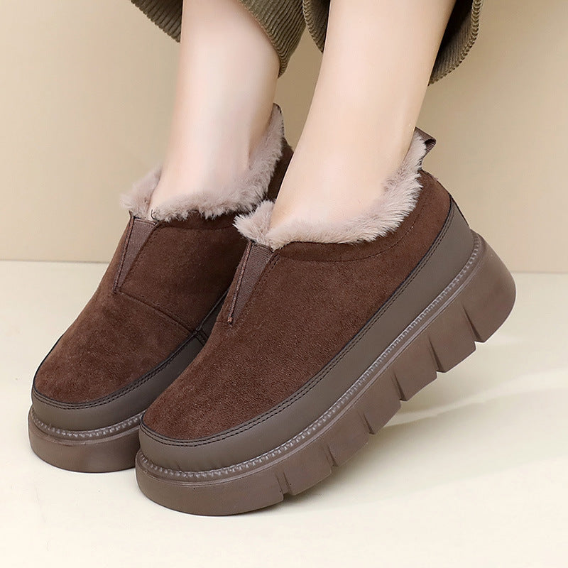Women's Insulated Snow Boots – Soft Sole Slip-On Winter Boots | Black, Khaki, Brown
