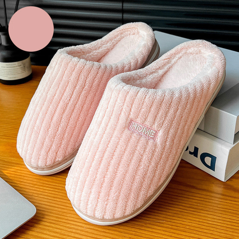 Women's Plush Cotton Slippers - Non-Slip Winter House Shoes Indoor Warm Comfort