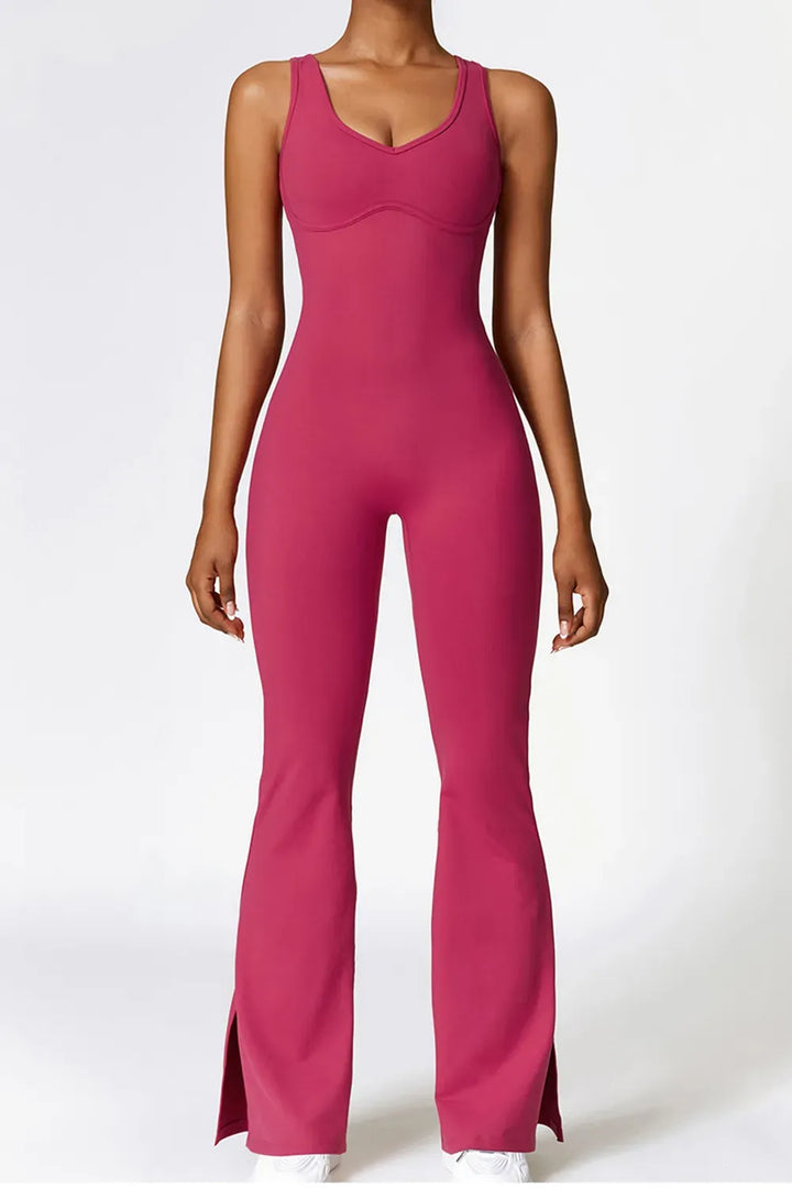 Basic Bae Sleeveless Bootcut Active Jumpsuit