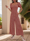Vesper Printed Square Neck Puff Sleeve Jumpsuit — product view 13