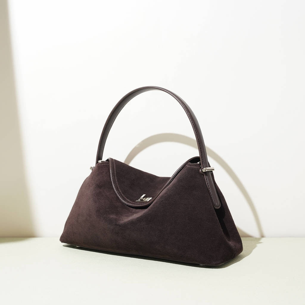 Women's Genuine Suede Leather Crossbody Bag – Minimalist Urban Style