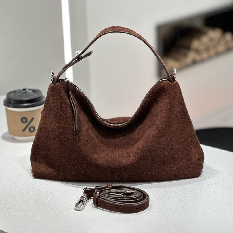 Genuine Leather Crossbody Tote Bag