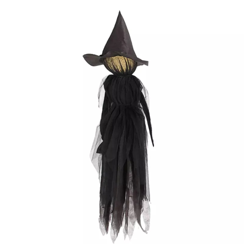 Glowing-Head Halloween Witch Decoration
