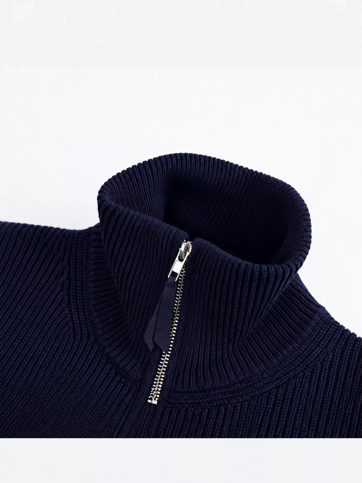 Men's Ribbed Zip-Up Knit Cardigan — photo 13