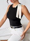 Vesper Bow Detail Sleeveless Bodysuit — product view 3