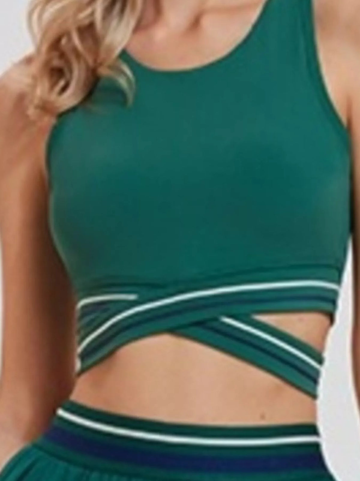 Plus Size Criss-Cross Hem Active Tank