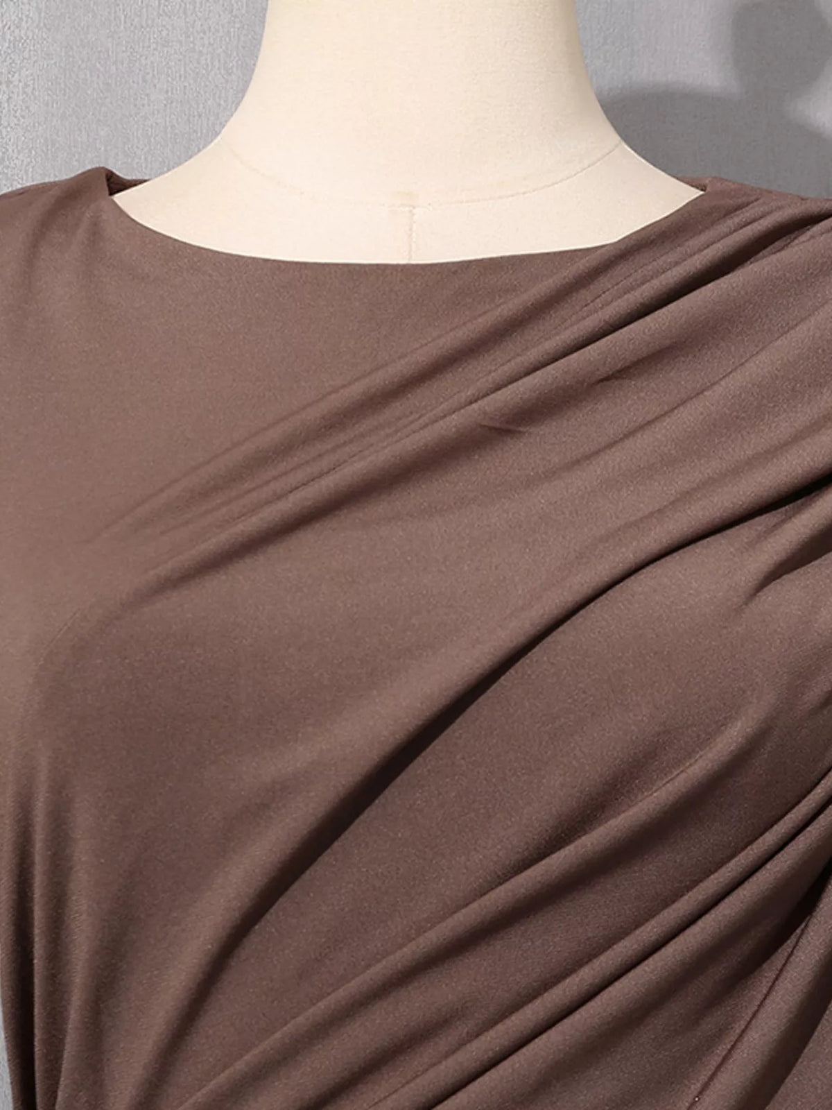 Brown Ruched Cutout Maxi Dress