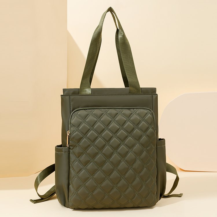 Diamond-Pattern Embroidered Backpack for Women | Dual-Handle Oxford Cloth Backpack | Sarah Express