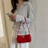 Red small PU leather shoulder bag