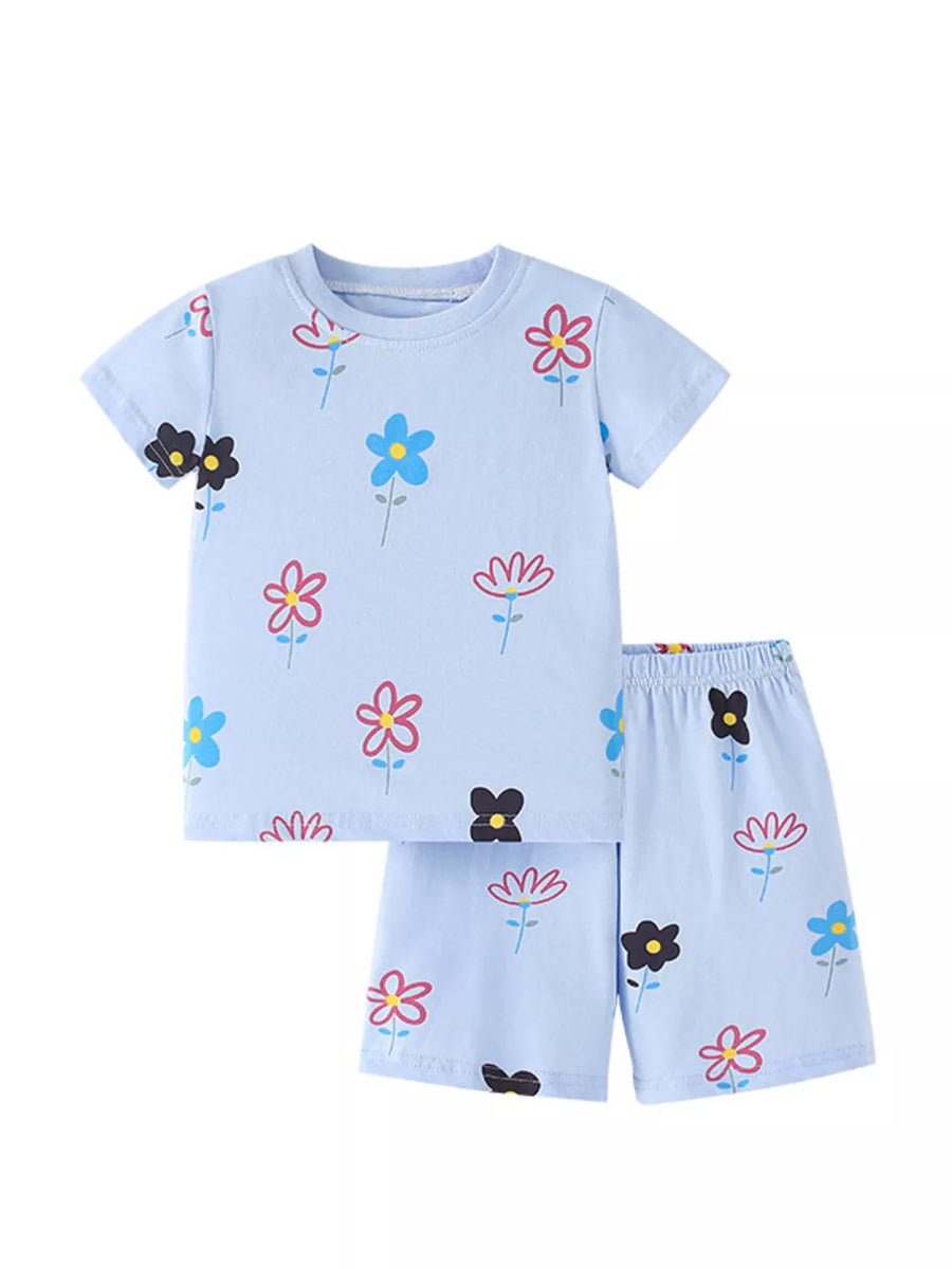 Wildwood Floral Print Crewneck Top and Shorts Set