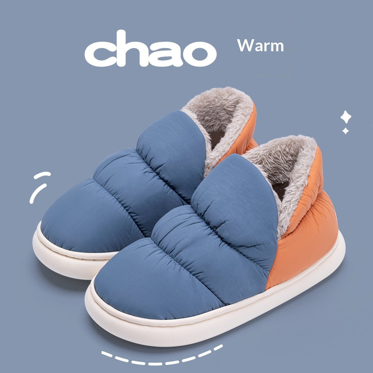 Women's Down-Filled Cotton Outdoor Shoes - Warm Non-Slip Winter Footwear