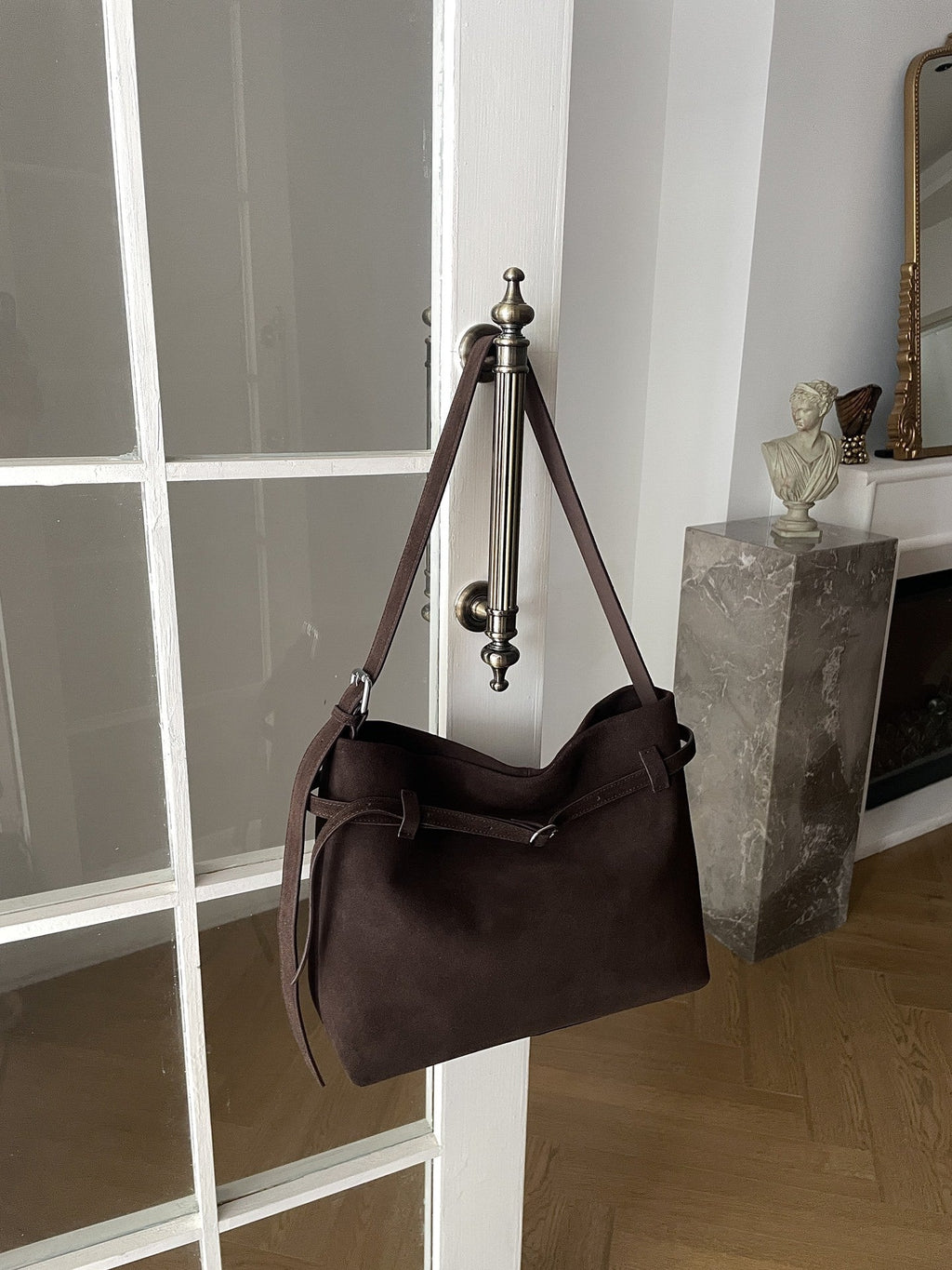 Retro Matte Genuine Leather Large Capacity Tote Shoulder Bag – Women's Everyday Carry