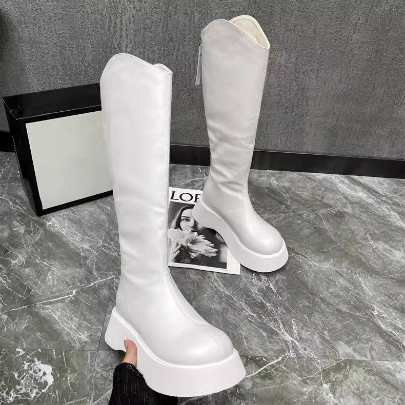 Chunky-Sole Over-the-Knee Boots