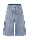 Pale Indigo Wide-Leg Denim Shorts for men