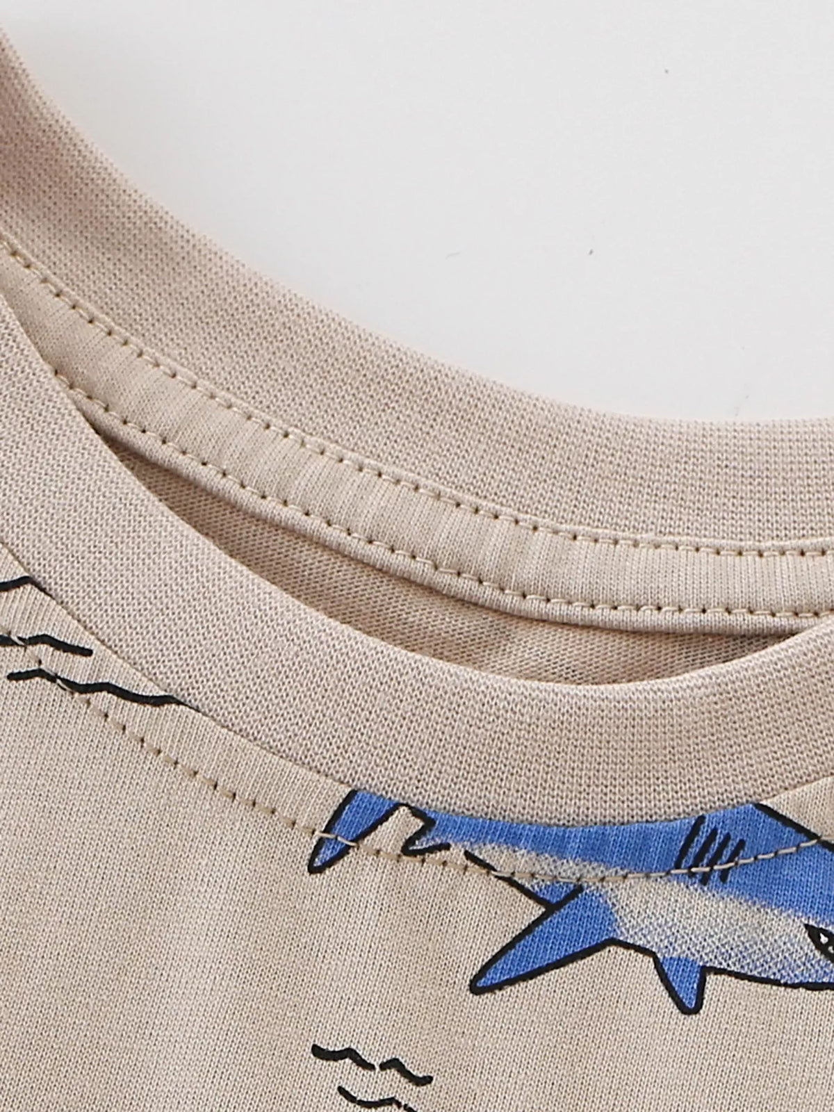 Children’s Shark Print Cotton Tee