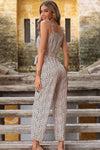 Thea Printed Tie-Waist Wide-Leg Jumpsuit — product view 4
