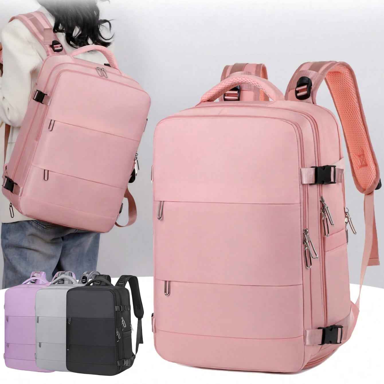 Women's Large Capacity Travel Backpack | Dry Wet Separation | Laptop Sleeve | College & Business