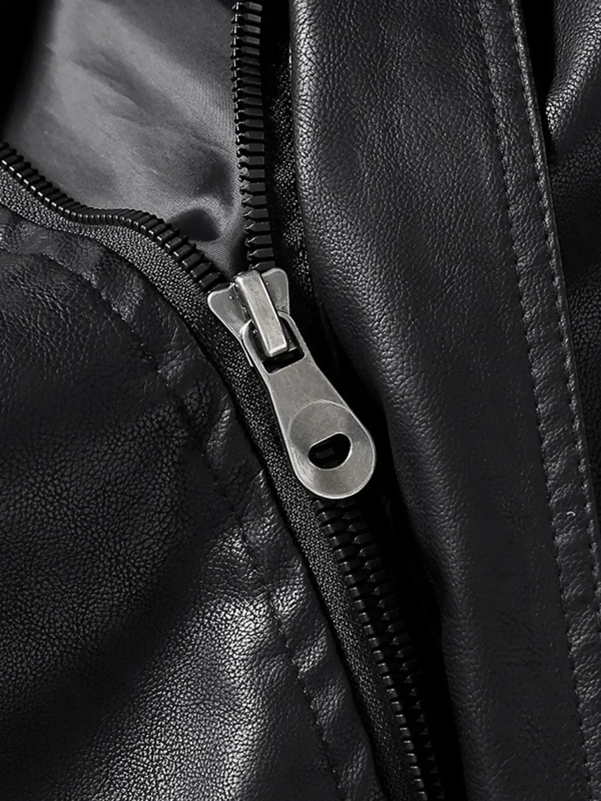 Men's Zip-Up Leather-Look Jacket — photo 5