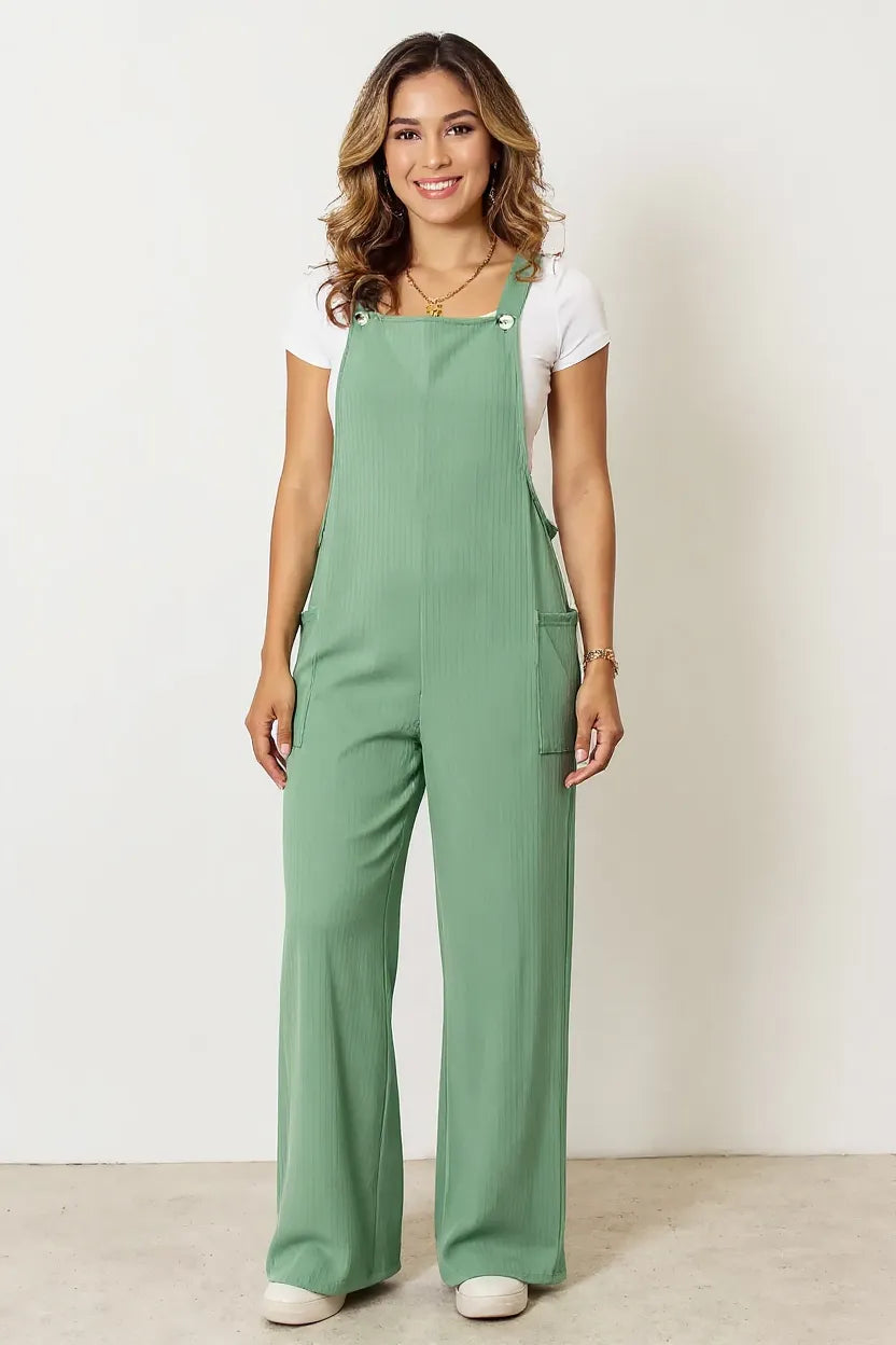 Wide-Strap Pocketed Overall — Full Size