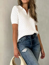Vesper Textured Short-Sleeve Knit Top — product view 3
