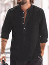 Mercer Band-Collar Stretch Shirt for men
