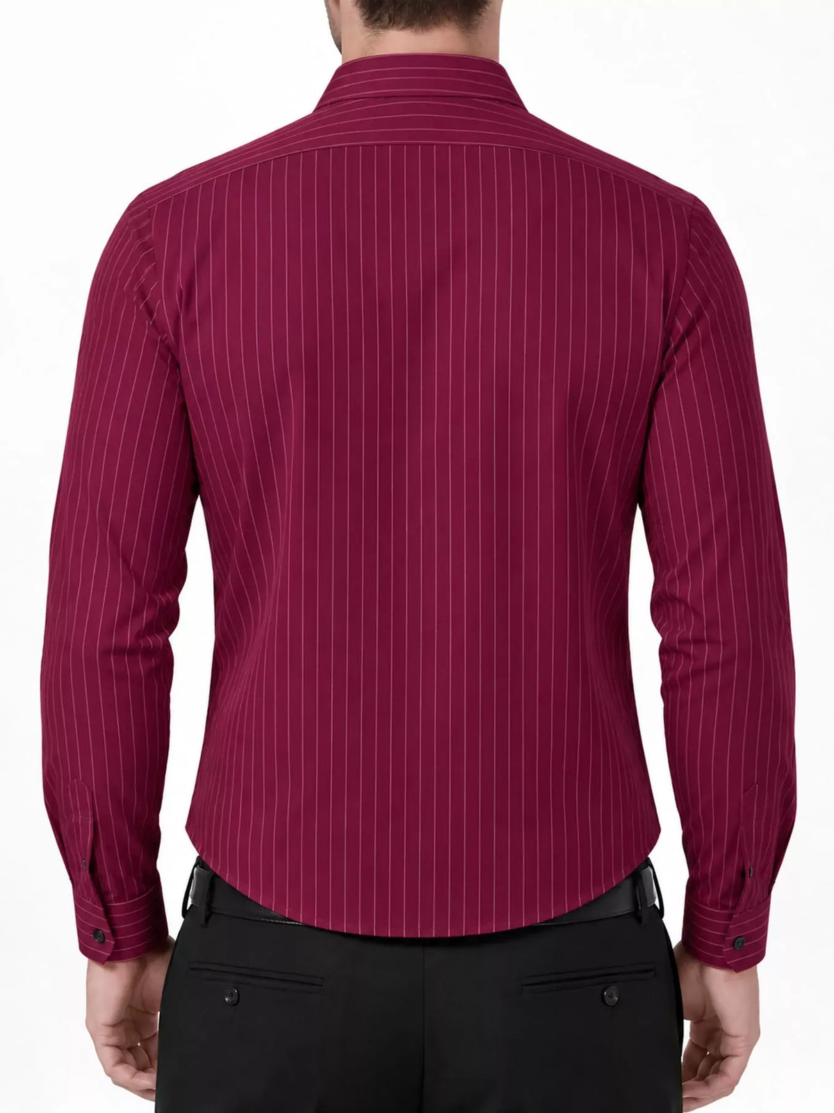 Men's Striped Stretch Long-Sleeve Dress Shirt — photo 12