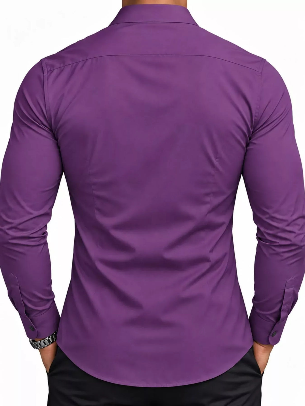 Men's Slim-Fit Long-Sleeve Button-Down Shirt — photo 36