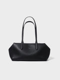 Women's Solid-Color High-Capacity Leather Tote Bag - Business Commuter Handbag