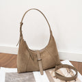 Elegant Genuine Leather Shoulder Bag - Korean Style Crossbody Dumpling Bag for Women