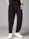 Men's relaxed drawstring joggers in black