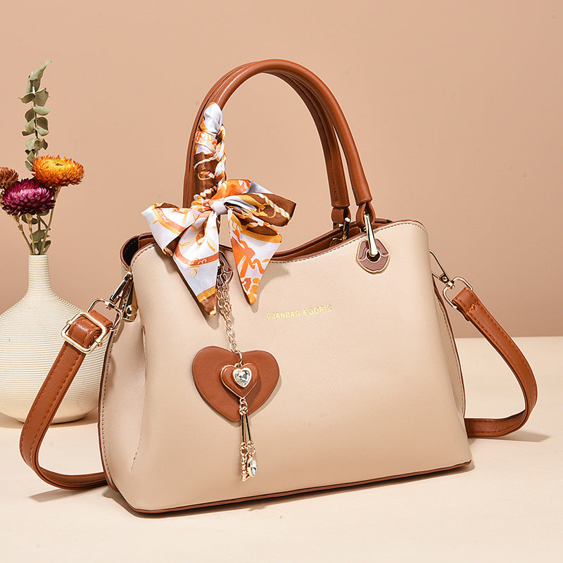 Premium PU Leather Crossbody Tote Bag - Urban Minimalist Shoulder Bag for Women