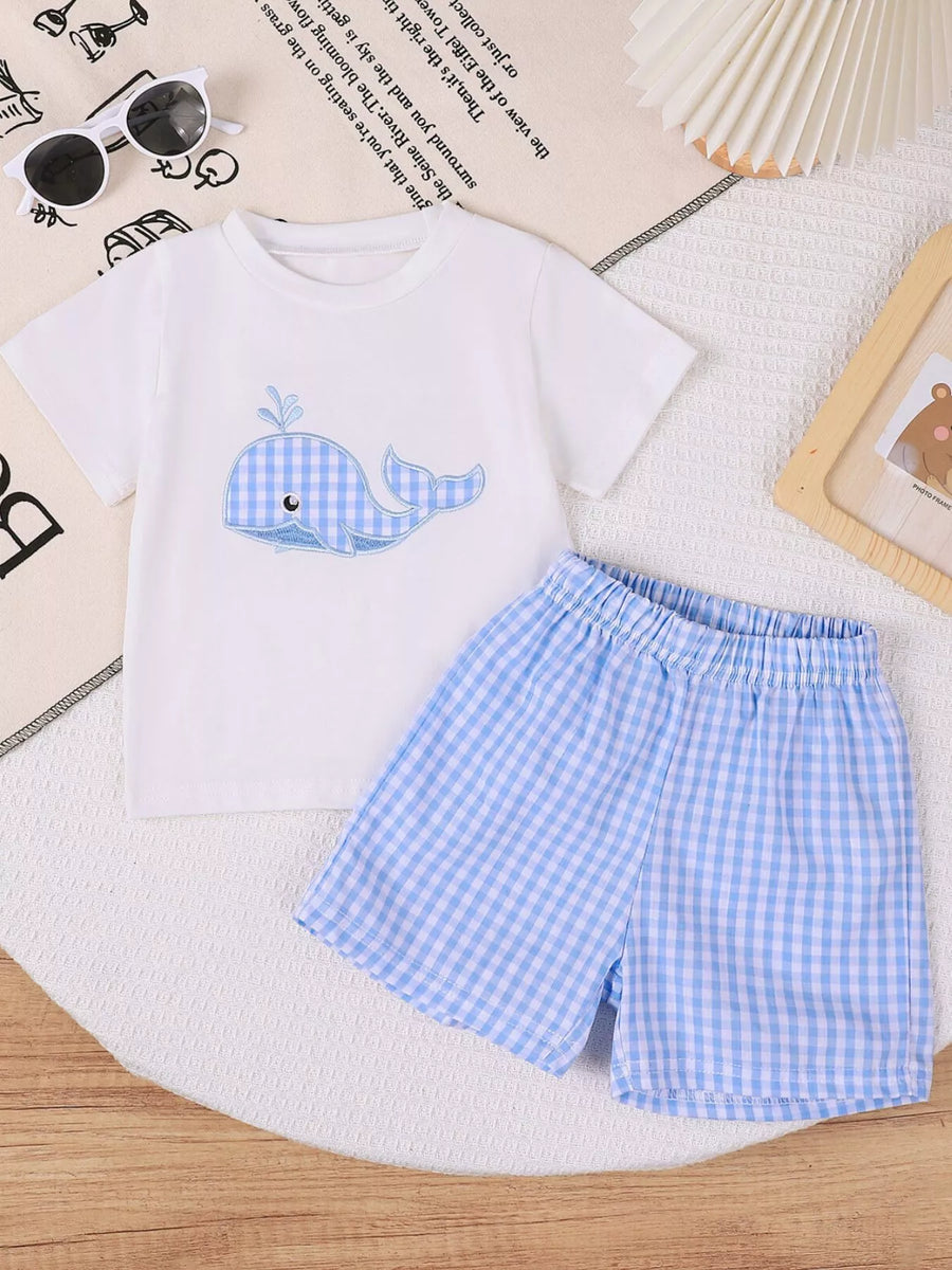 North Star Shark Crewneck T-Shirt & Pants Set