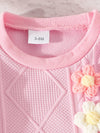 Bluebird Lane Flower Textured Top and Pants Set — product view 3