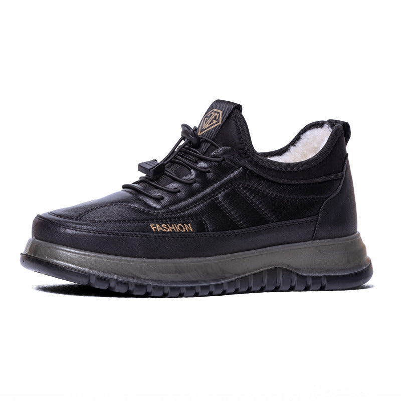 Men's Fleece-Lined Winter Sneakers - Warm Soft Sole Casual Shoes