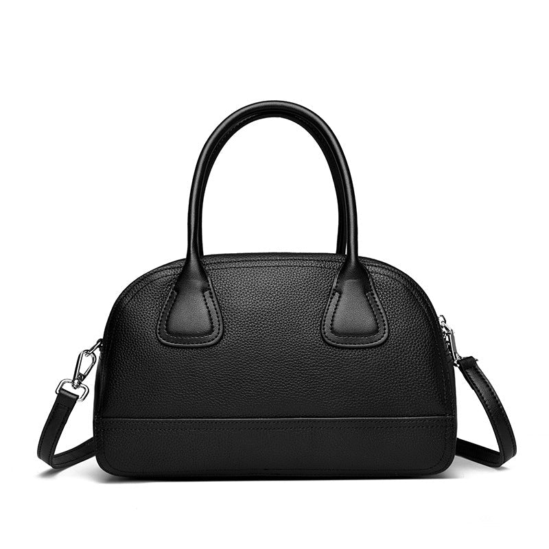 Vintage Genuine Leather Shoulder & Crossbody Bag for Women – Soft Cowhide Everyday Handbag
